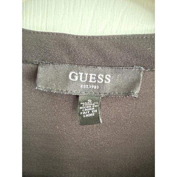 Guess Women’s Half Zip Black Stretchy Bodycon Dress size Small - Picture 4 of 7